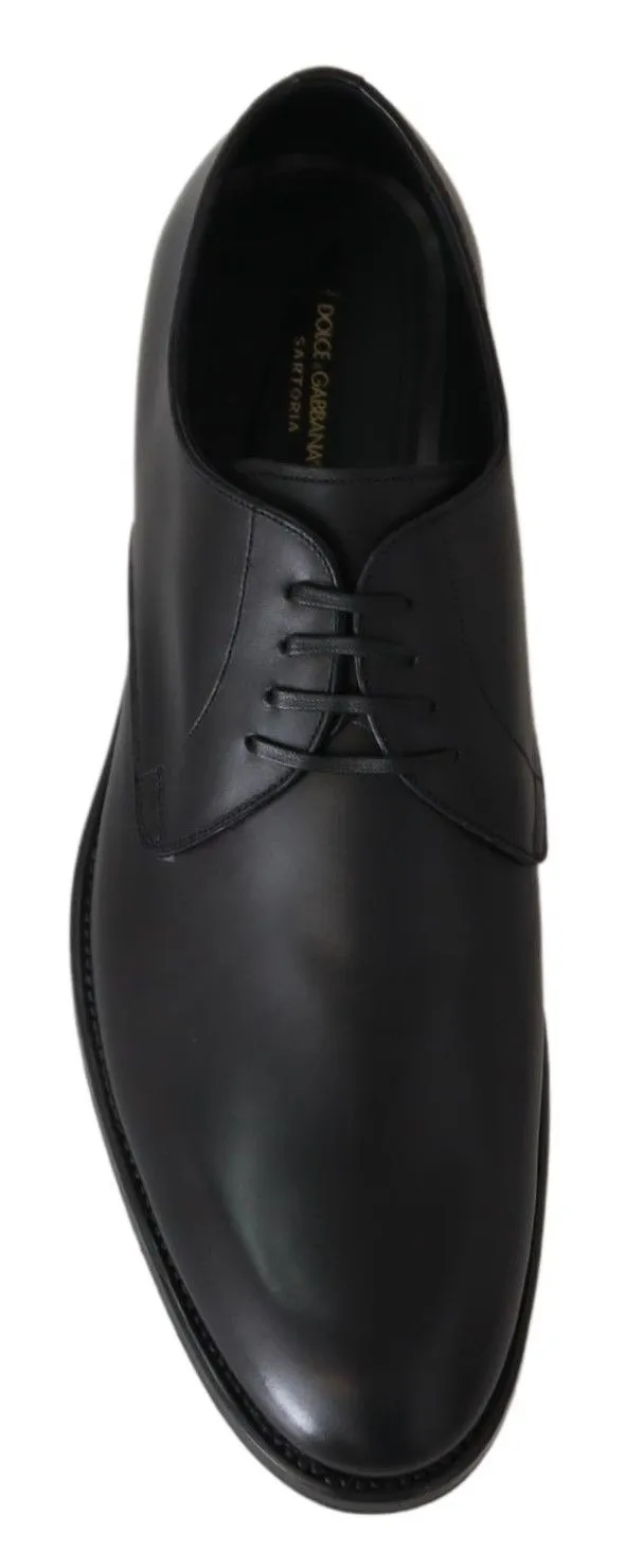 Elegant Black Leather Derby Dress Shoes sold by Louxly product image thumbnail 2