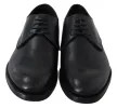 Elegant Black Leather Derby Dress Shoes sold by Louxly