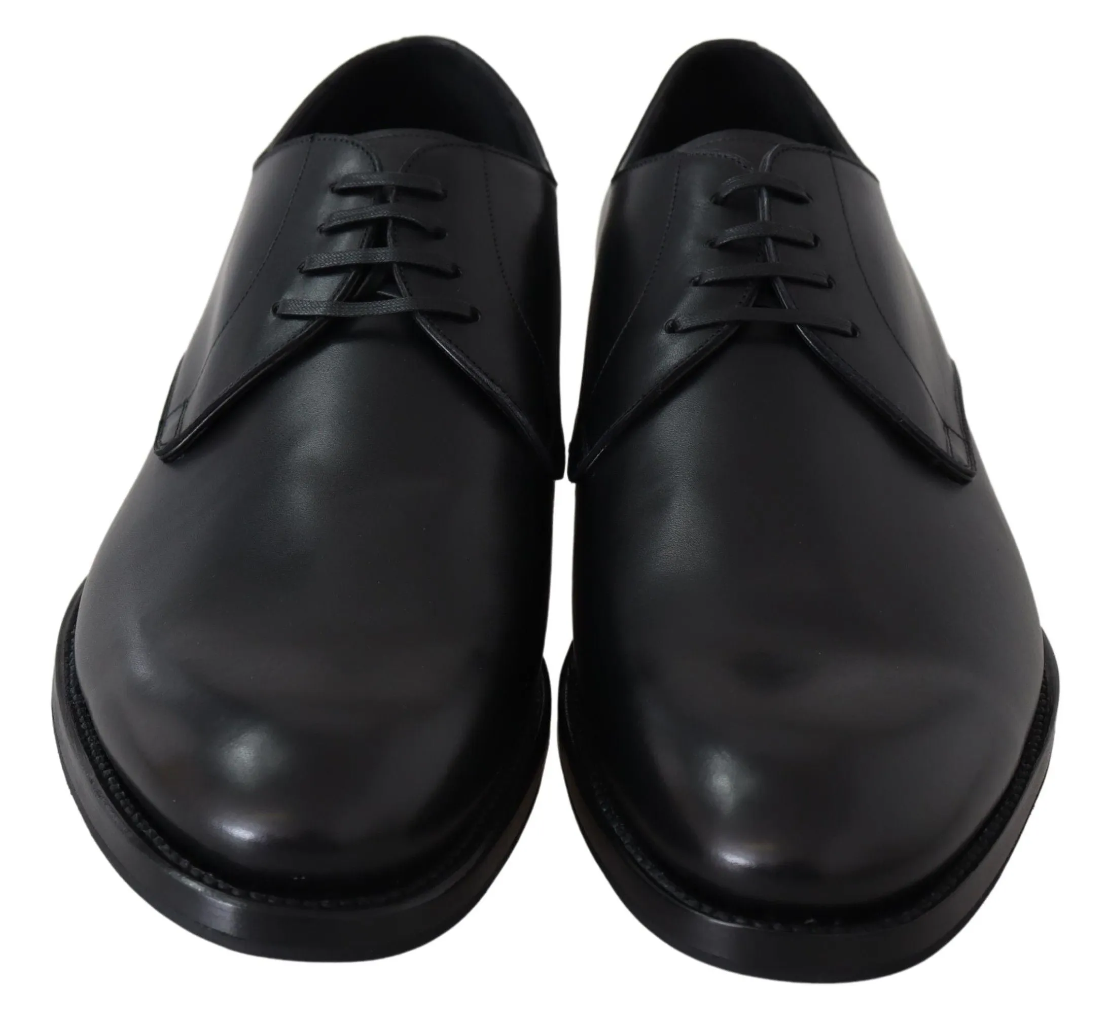 Elegant Black Leather Derby Dress Shoes sold by Louxly product image thumbnail 3