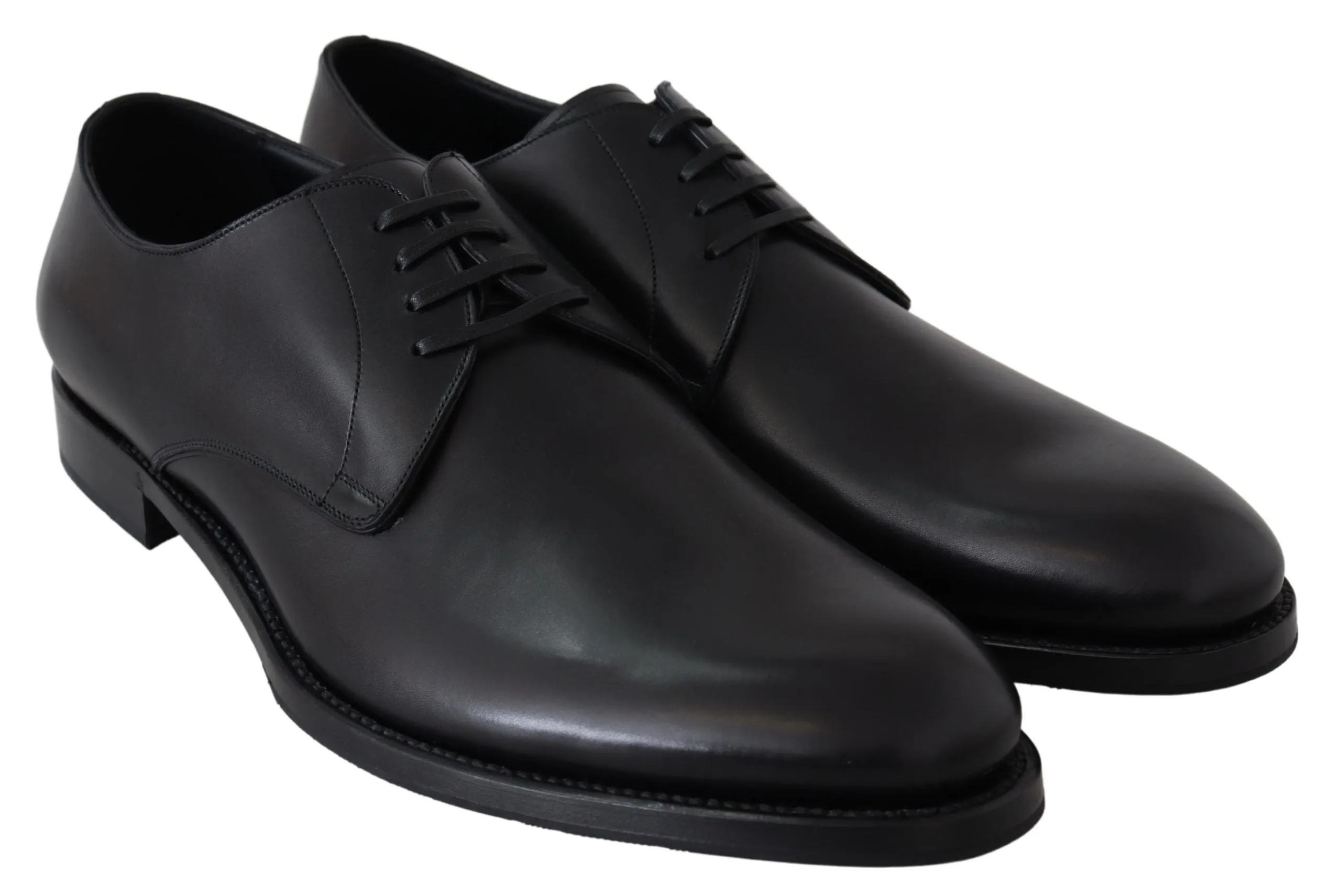 Elegant Black Leather Derby Dress Shoes sold by Louxly product image thumbnail 4