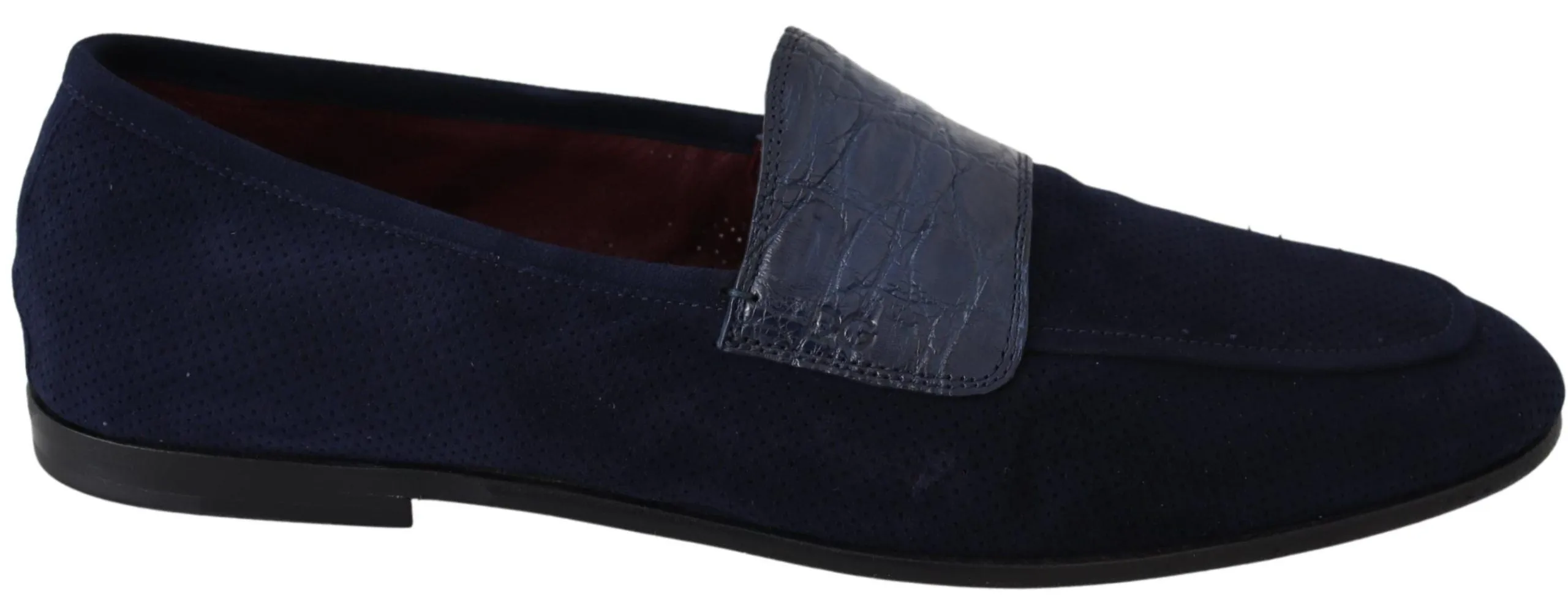 Elegant Blue Suede Leather Loafers sold by Louxly