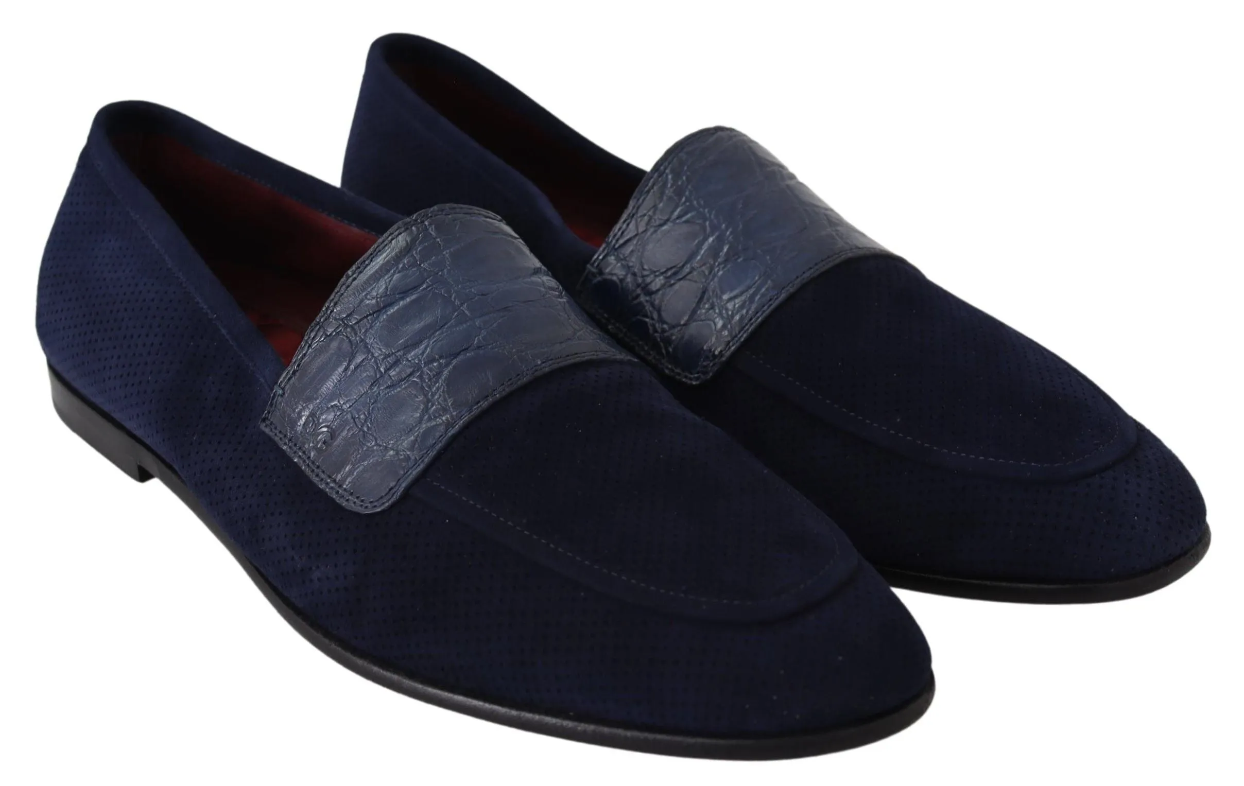 Elegant Blue Suede Leather Loafers sold by Louxly product image thumbnail 5