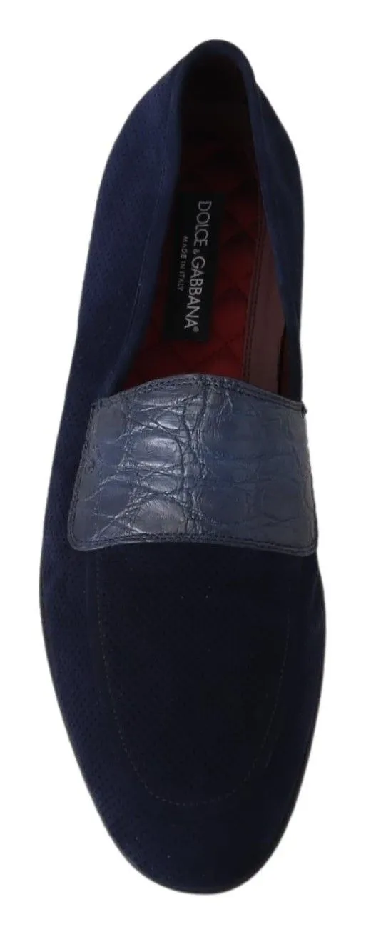 Elegant Blue Suede Leather Loafers sold by Louxly product image thumbnail 3