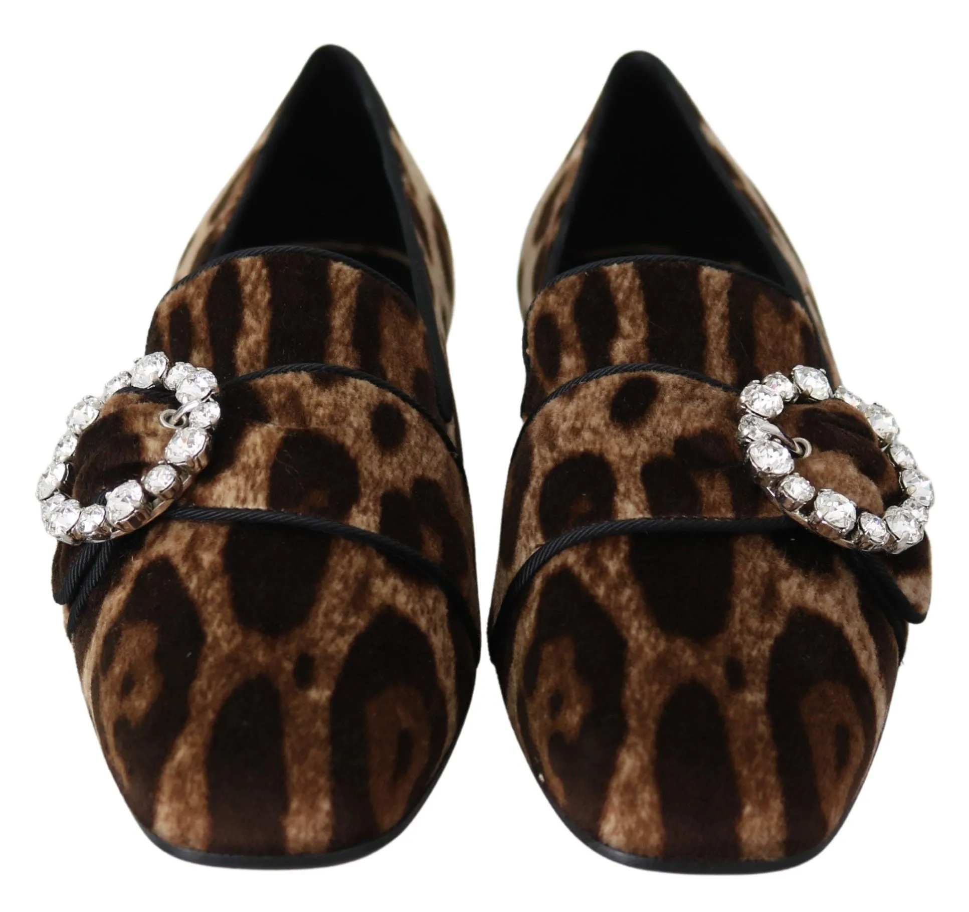 Leopard Print Crystal Embellished Loafers sold by Louxly product image thumbnail 5