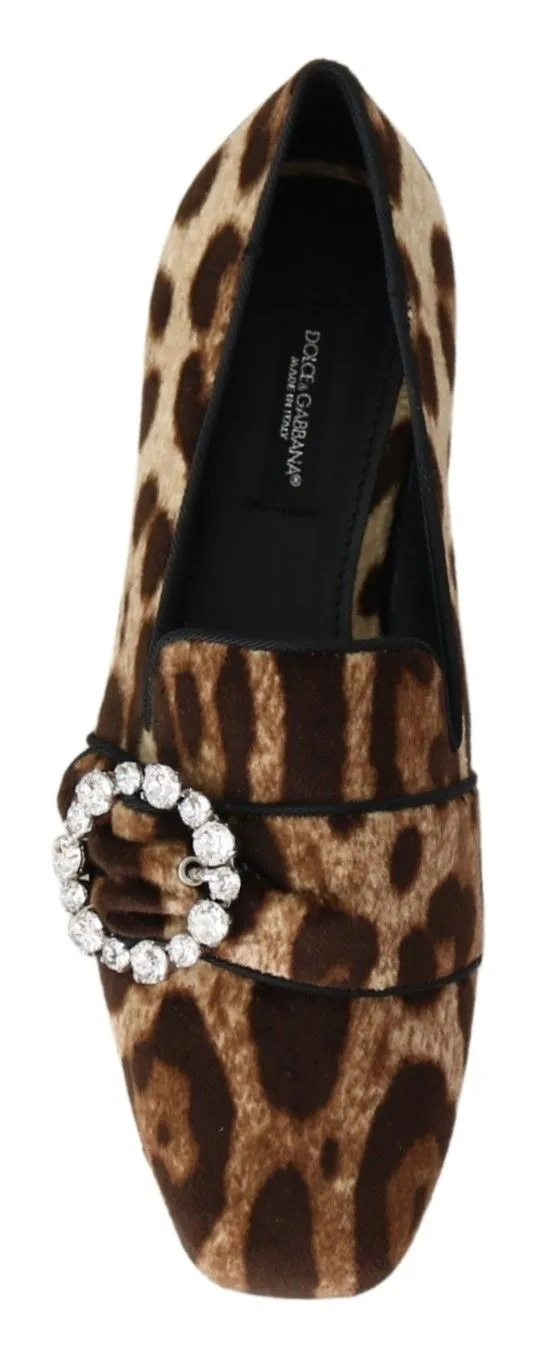 Leopard Print Crystal Embellished Loafers sold by Louxly product image thumbnail 4