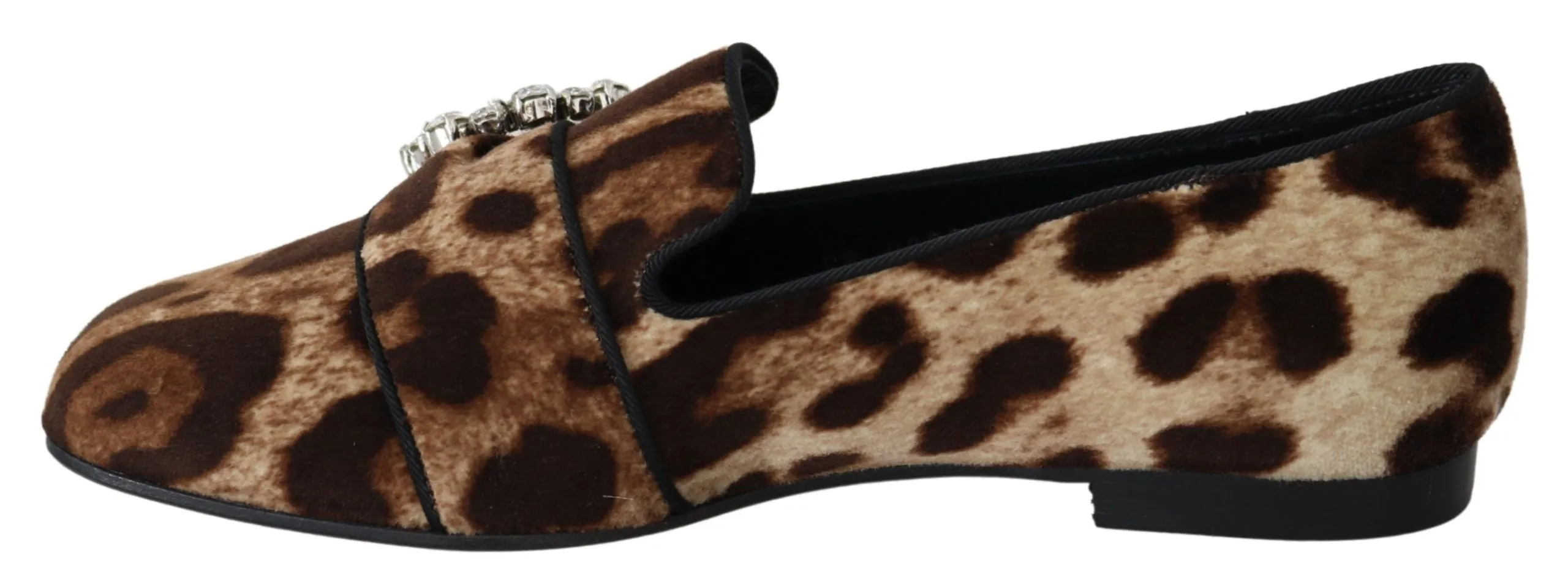Leopard Print Crystal Embellished Loafers sold by Louxly product image thumbnail 2