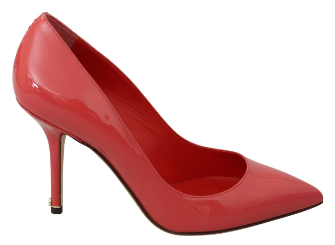 Elegant Dark Pink Patent Leather Pumps sold by Louxly