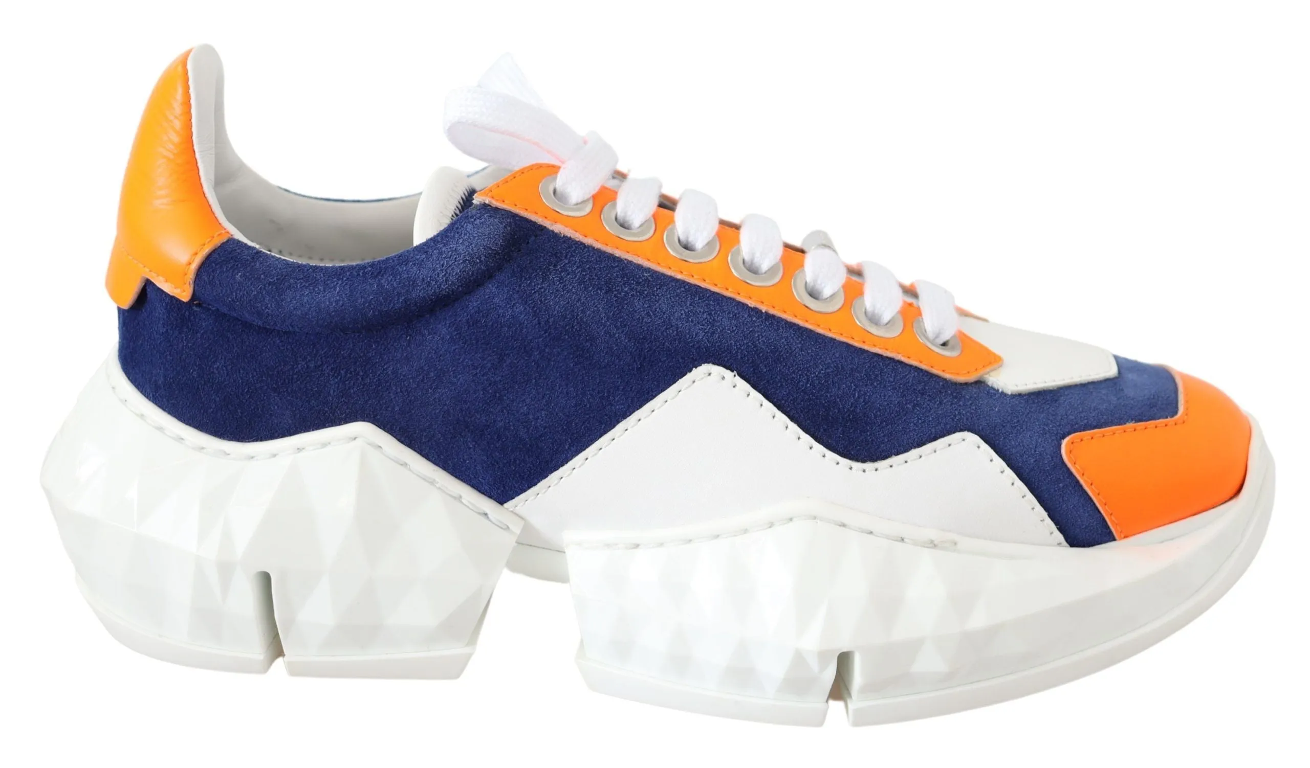 Electric Elegance Leather Mix Sneakers sold by Louxly