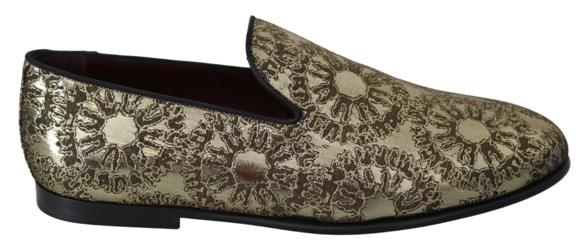 Gold Bordeaux Loafers Slides Dress Shoes sold by Louxly