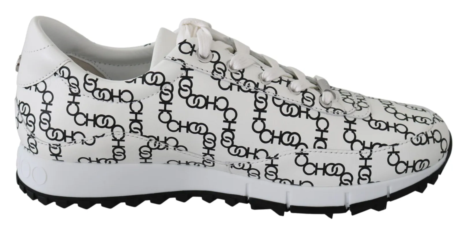 Elegant Monochrome Leather Sneakers sold by Louxly
