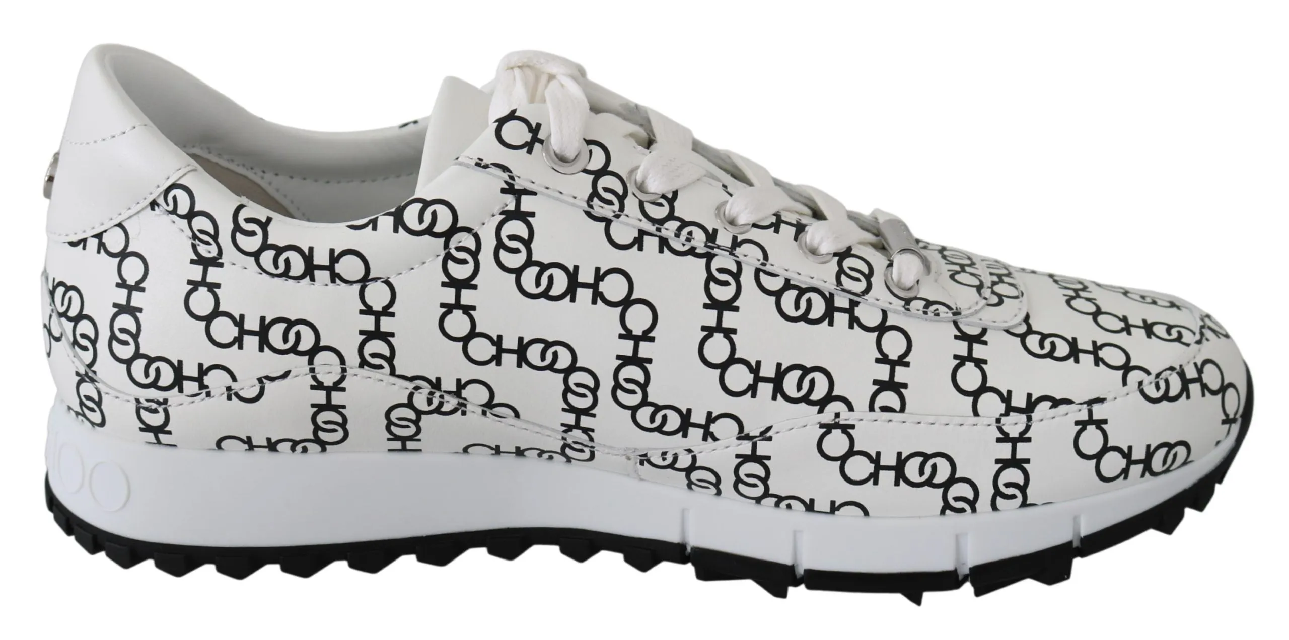 Elegant Monochrome Leather Sneakers sold by Louxly