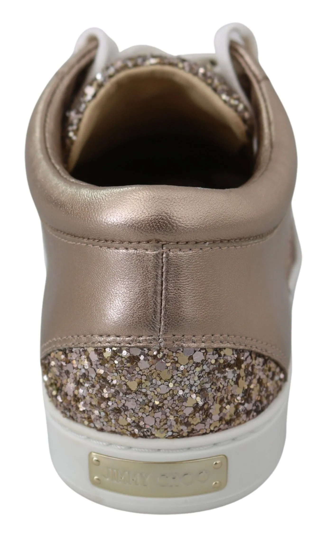 Ballet Pink Glitter Leather Sneakers sold by Louxly product image thumbnail 5