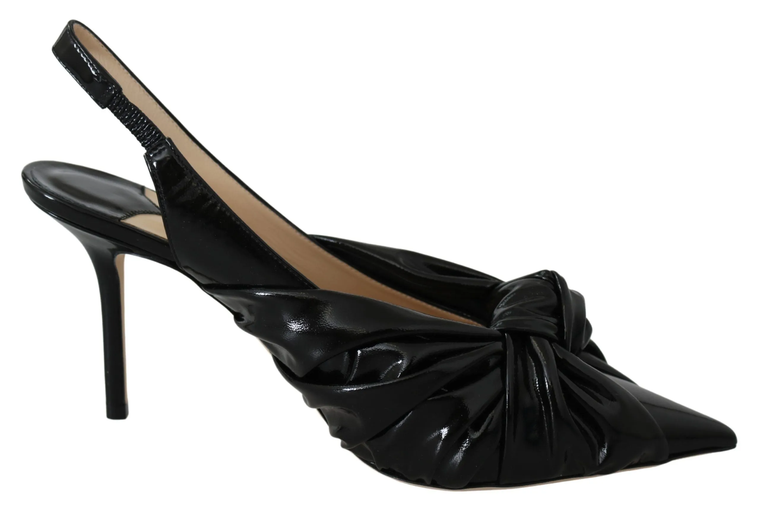 Elegant Black Leather Pointed Toe Pumps sold by Louxly