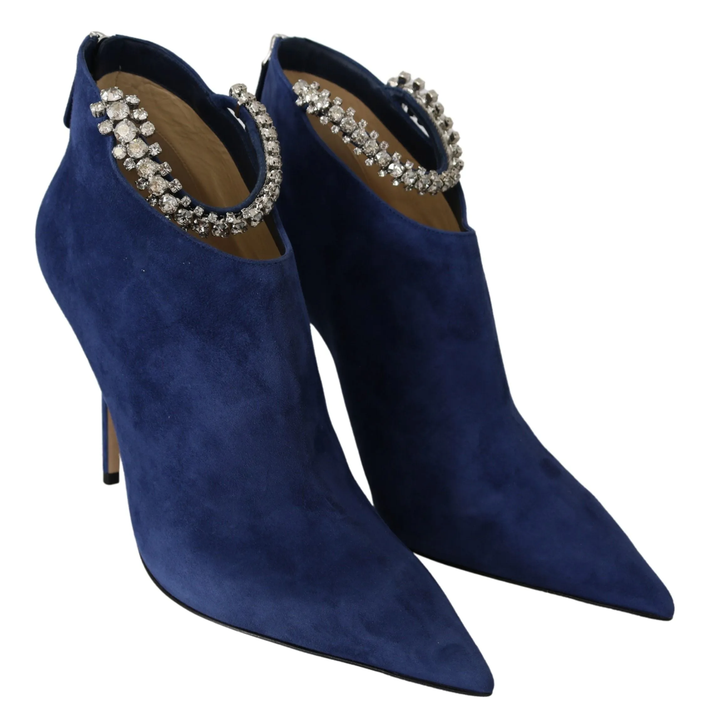 Pop Blue Crystal-Strap Heeled Boots sold by Louxly product image thumbnail 2