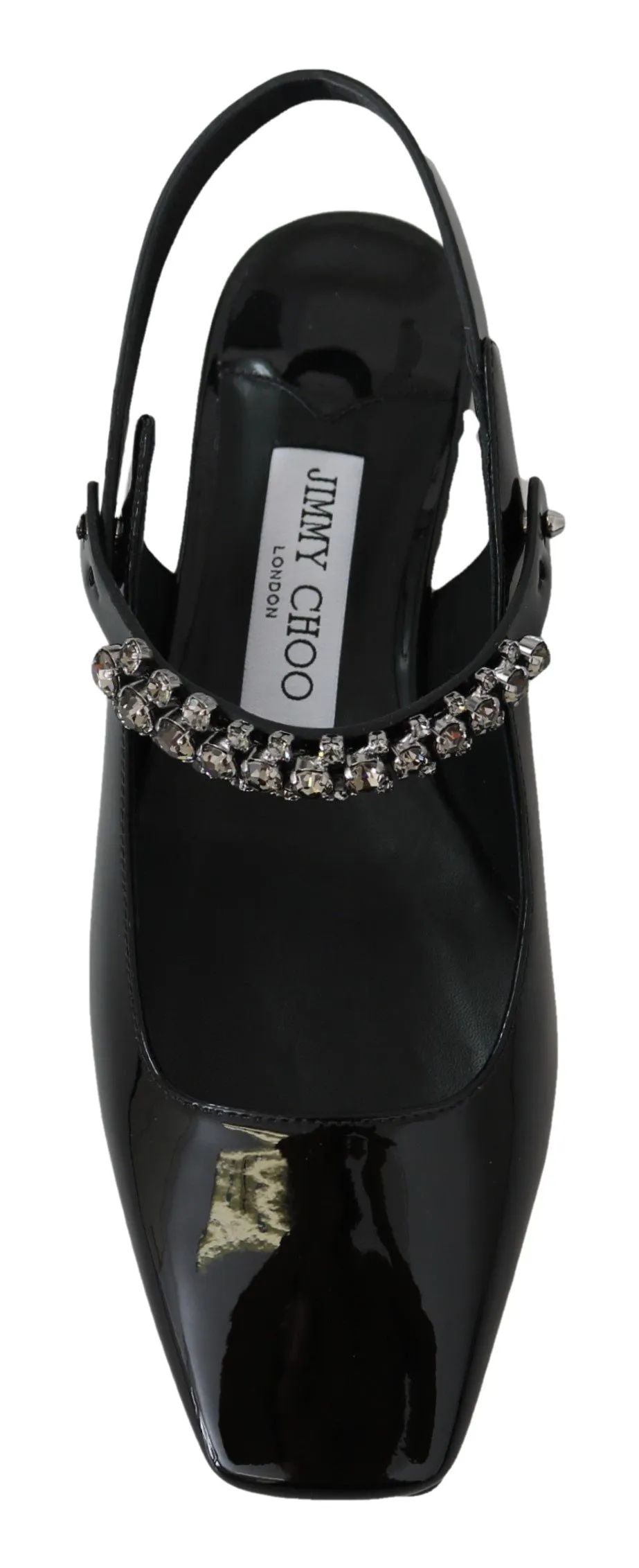 Elegant Black Patent Flats with Crystal Accent sold by Louxly product image thumbnail 4