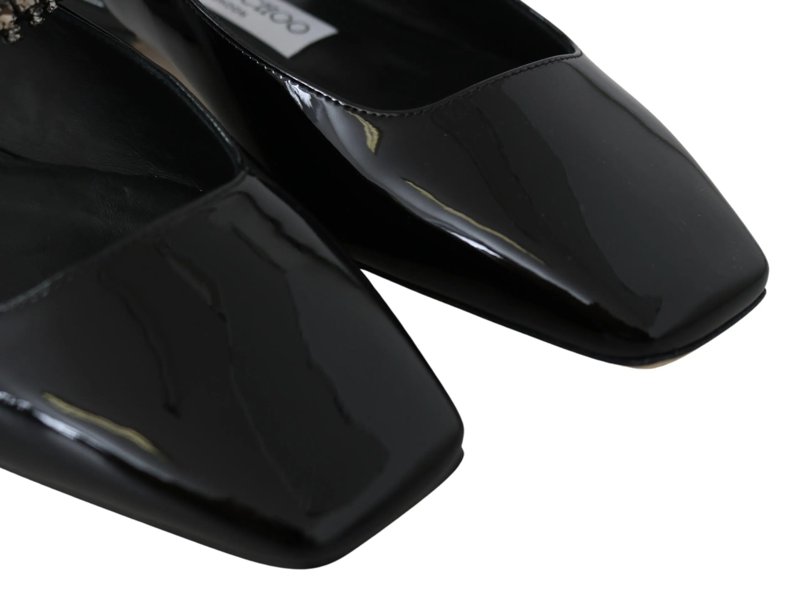 Elegant Black Patent Flats with Crystal Accent sold by Louxly product image thumbnail 3