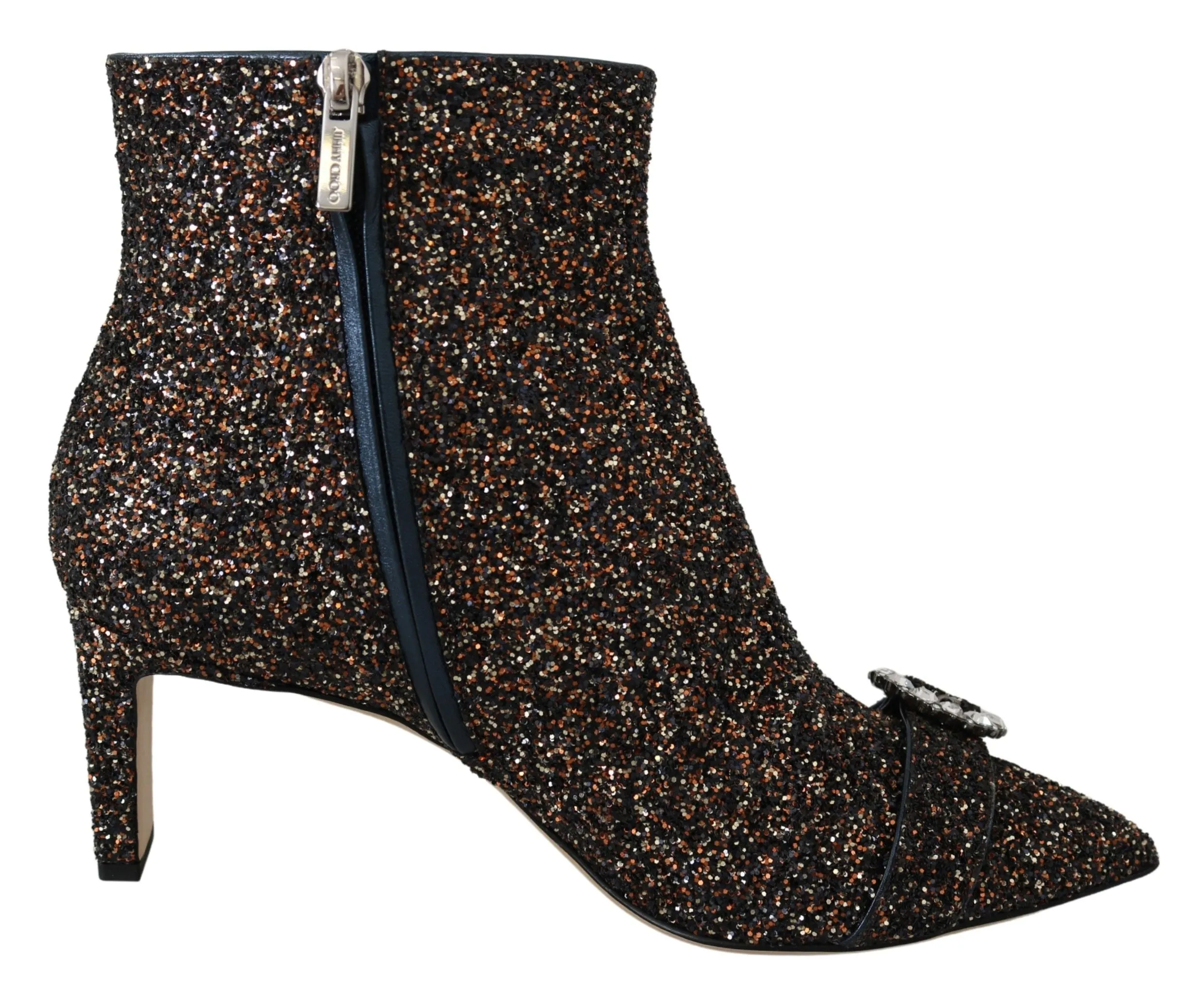 Amethyst Mix Hanover Heeled Glitter Boots sold by Louxly