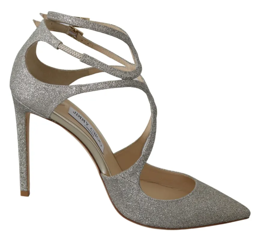 Platinum Ice Lancer Leather Pumps - Elegance Refined sold by Louxly