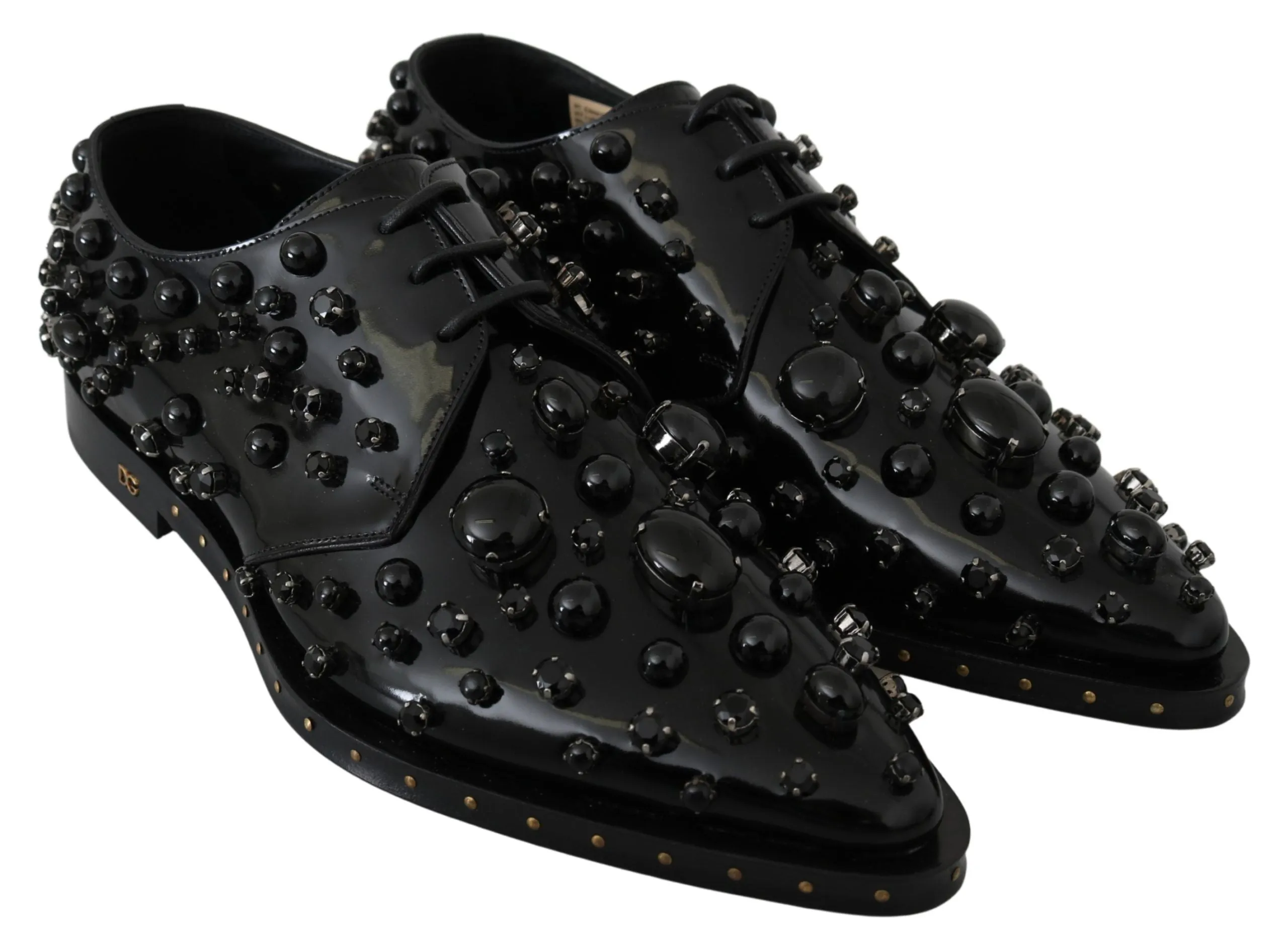 Elegant Black Dress Shoes with Crystals sold by Louxly product image thumbnail 4