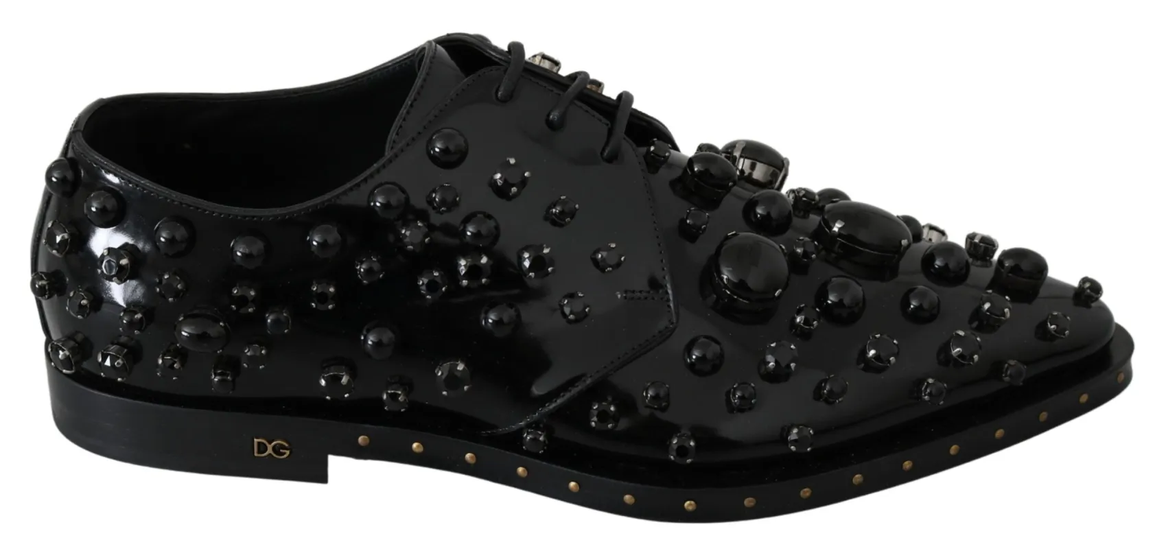 Elegant Black Dress Shoes with Crystals sold by Louxly