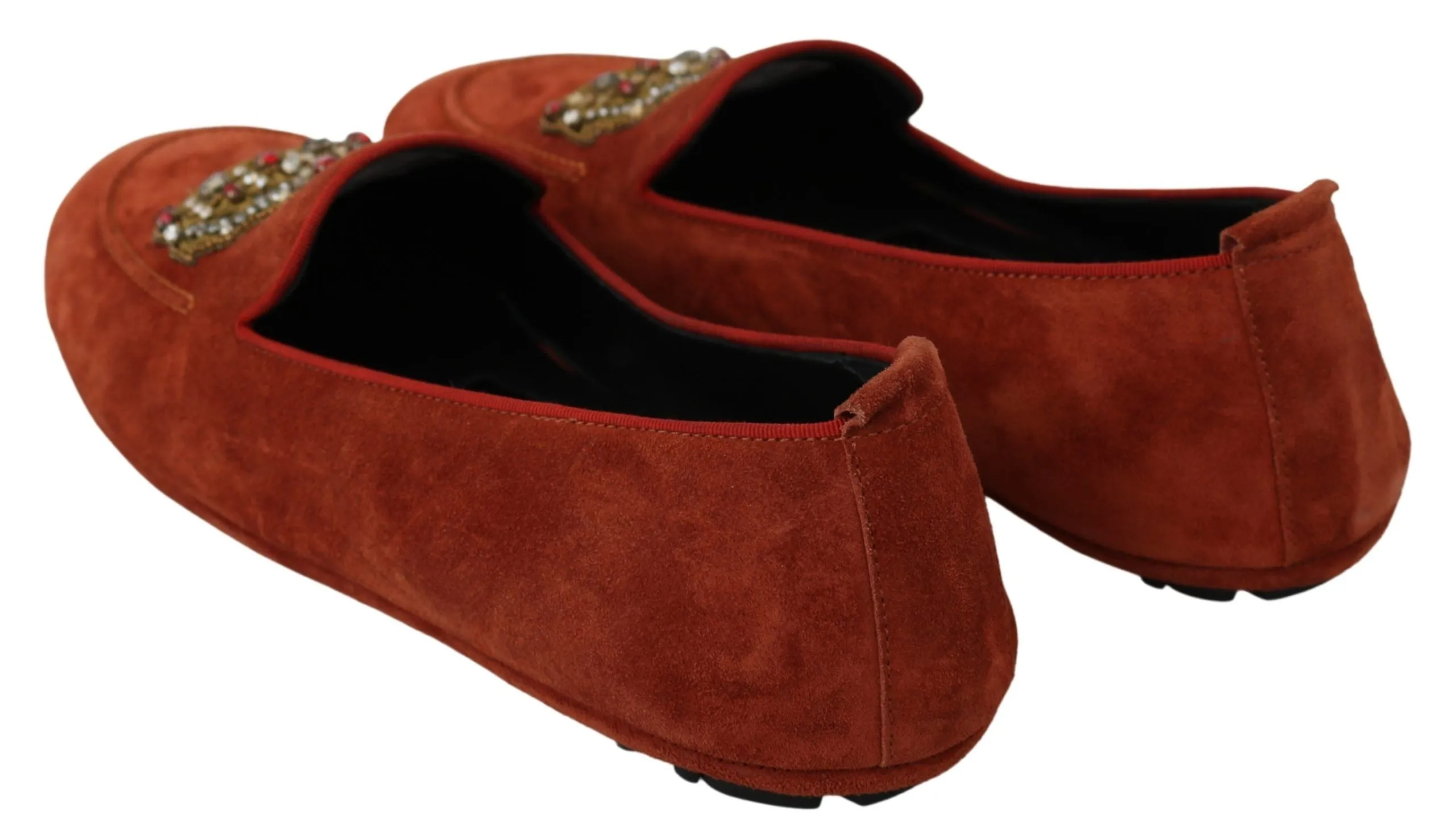 Elegant Orange Leather Moccasin Slippers sold by Louxly product image thumbnail 4