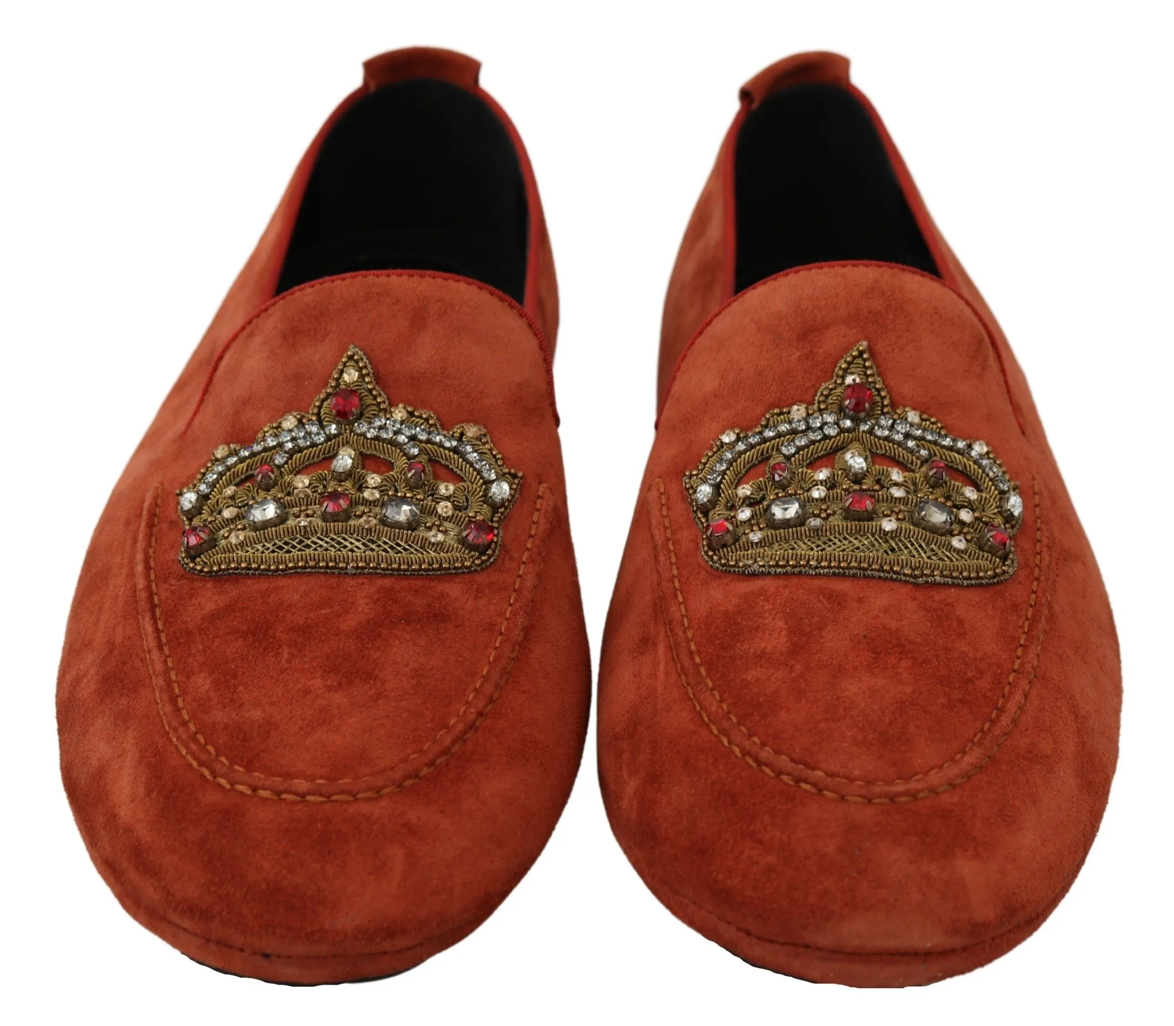 Elegant Orange Leather Moccasin Slippers sold by Louxly product image thumbnail 2