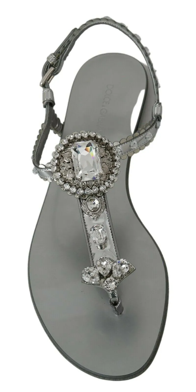 Elegant Silver Flats with Crystal Embellishments sold by Louxly product image thumbnail 5