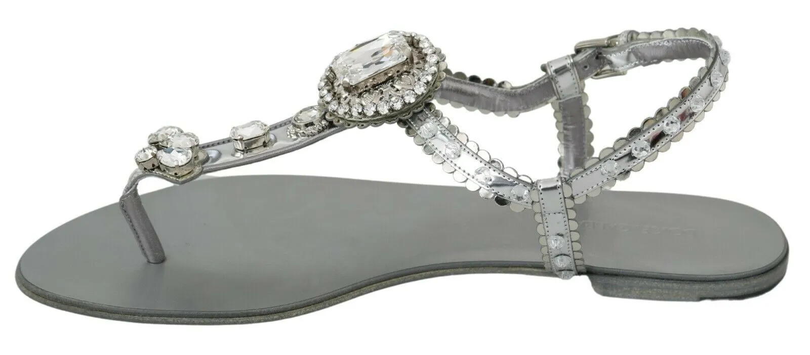 Elegant Silver Flats with Crystal Embellishments sold by Louxly product image thumbnail 3
