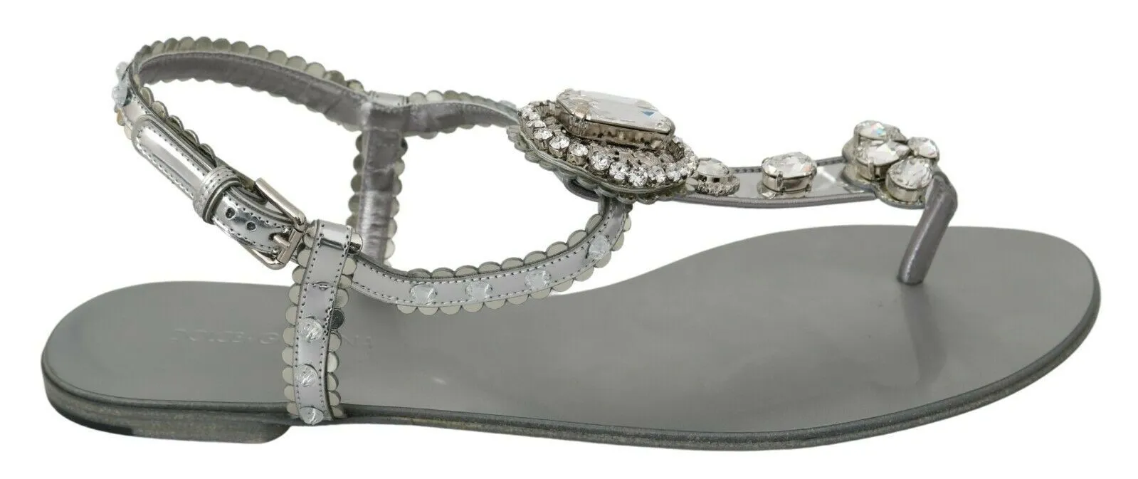 Elegant Silver Flats with Crystal Embellishments sold by Louxly