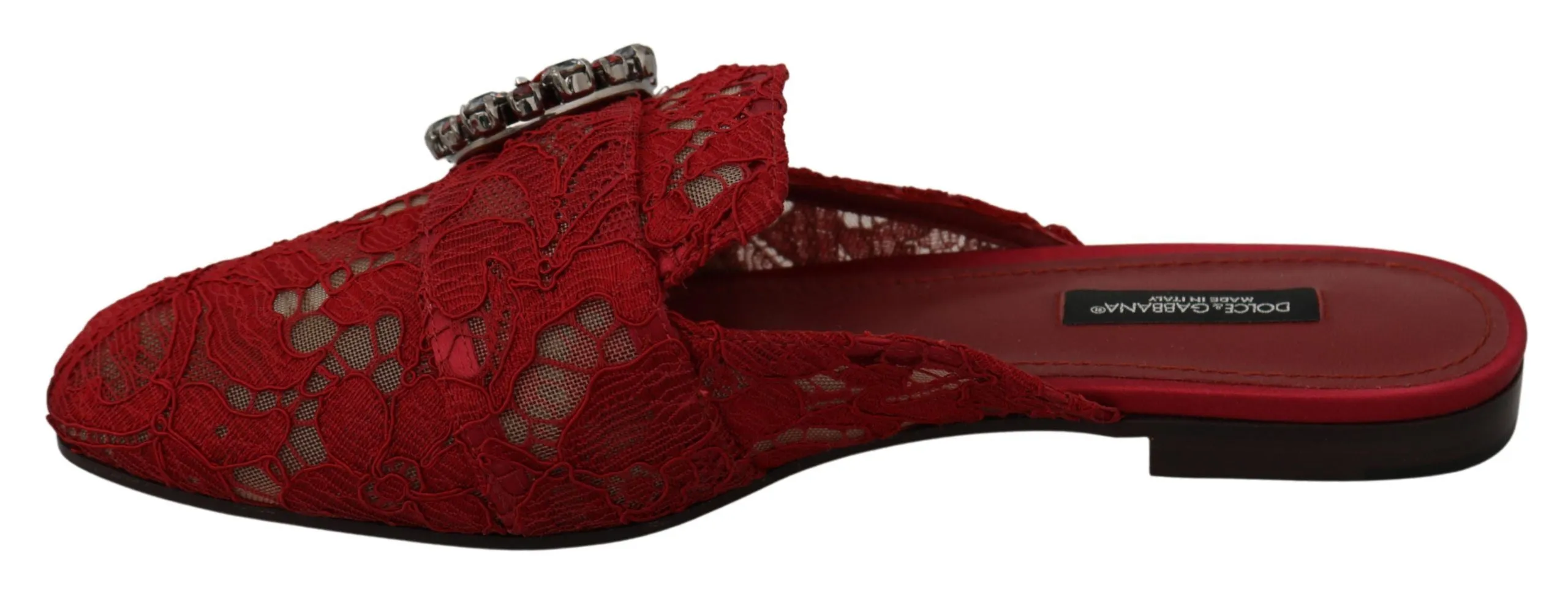Radiant Red Slide Flats with Crystal Embellishments sold by Louxly product image thumbnail 5