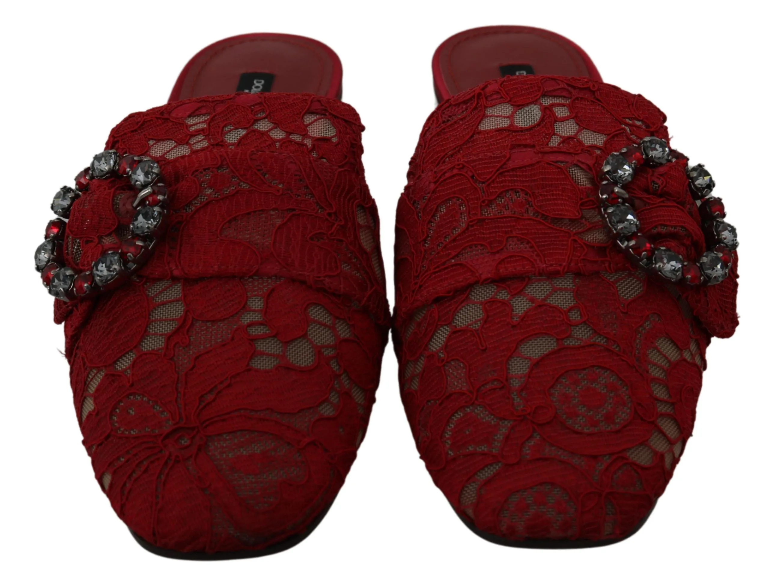 Radiant Red Slide Flats with Crystal Embellishments sold by Louxly product image thumbnail 2