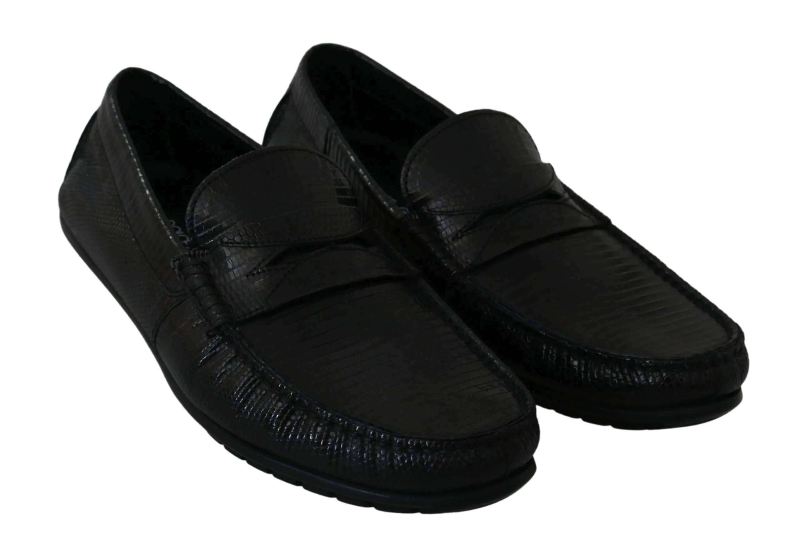 Exquisite Black Lizard Leather Loafers sold by Louxly product image thumbnail 4