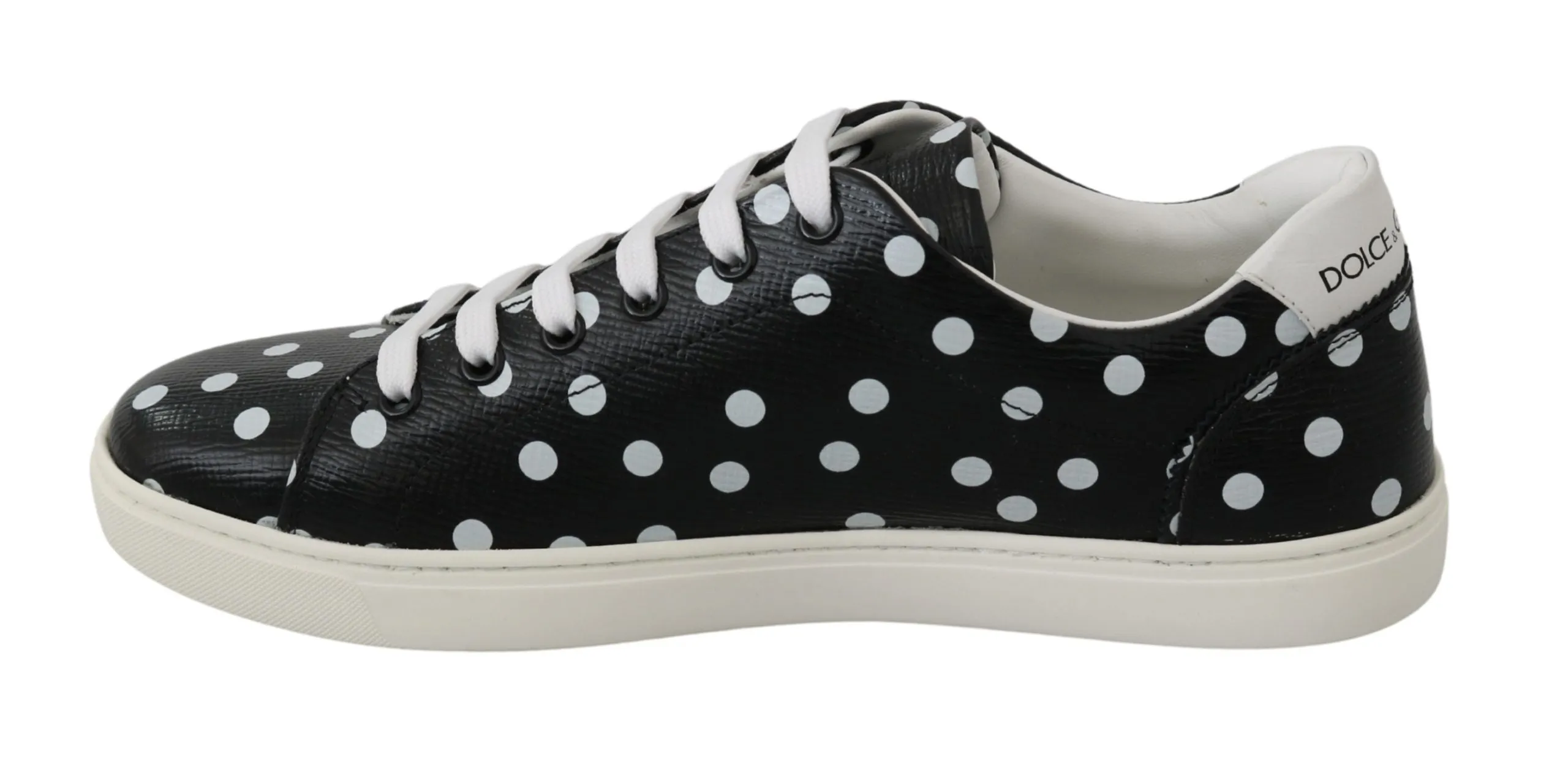 Black Polka Dotted Leather Sneakers sold by Louxly product image thumbnail 2