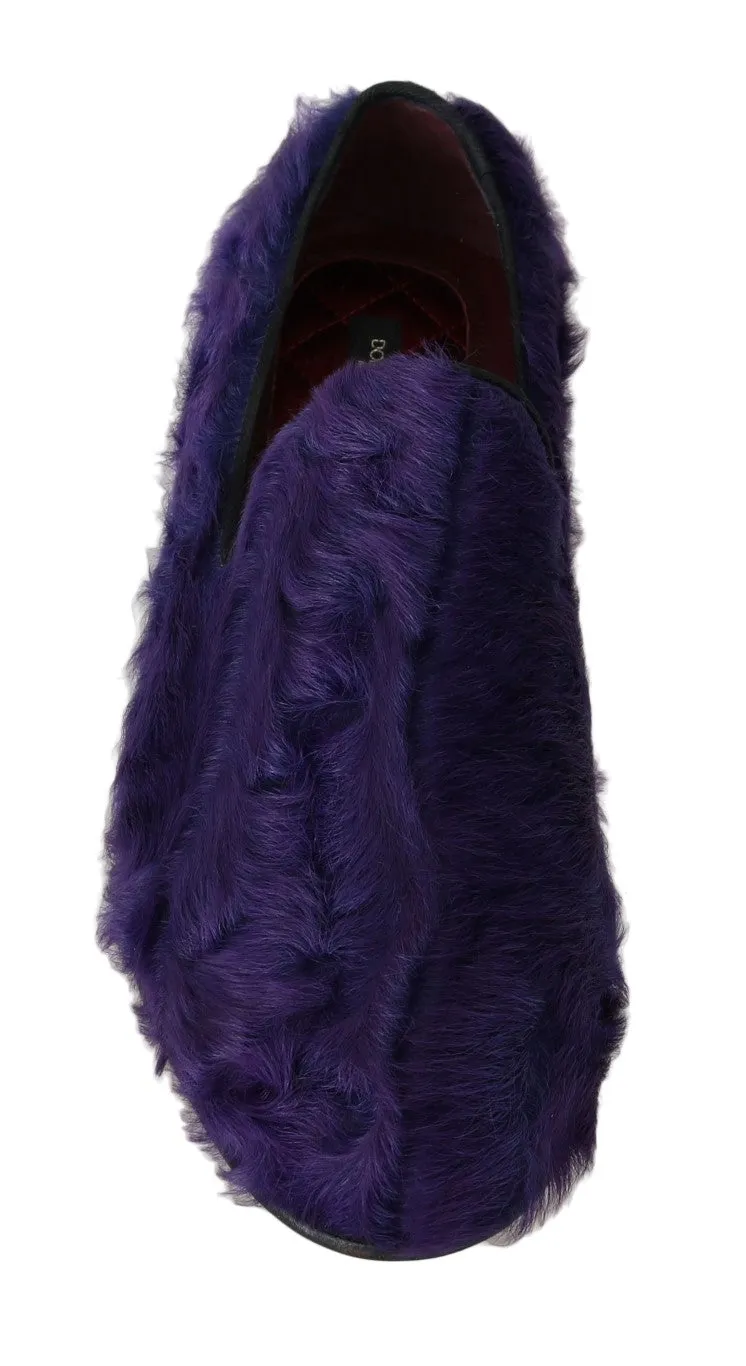 Plush Purple Sheep Fur Loafers sold by Louxly product image thumbnail 4