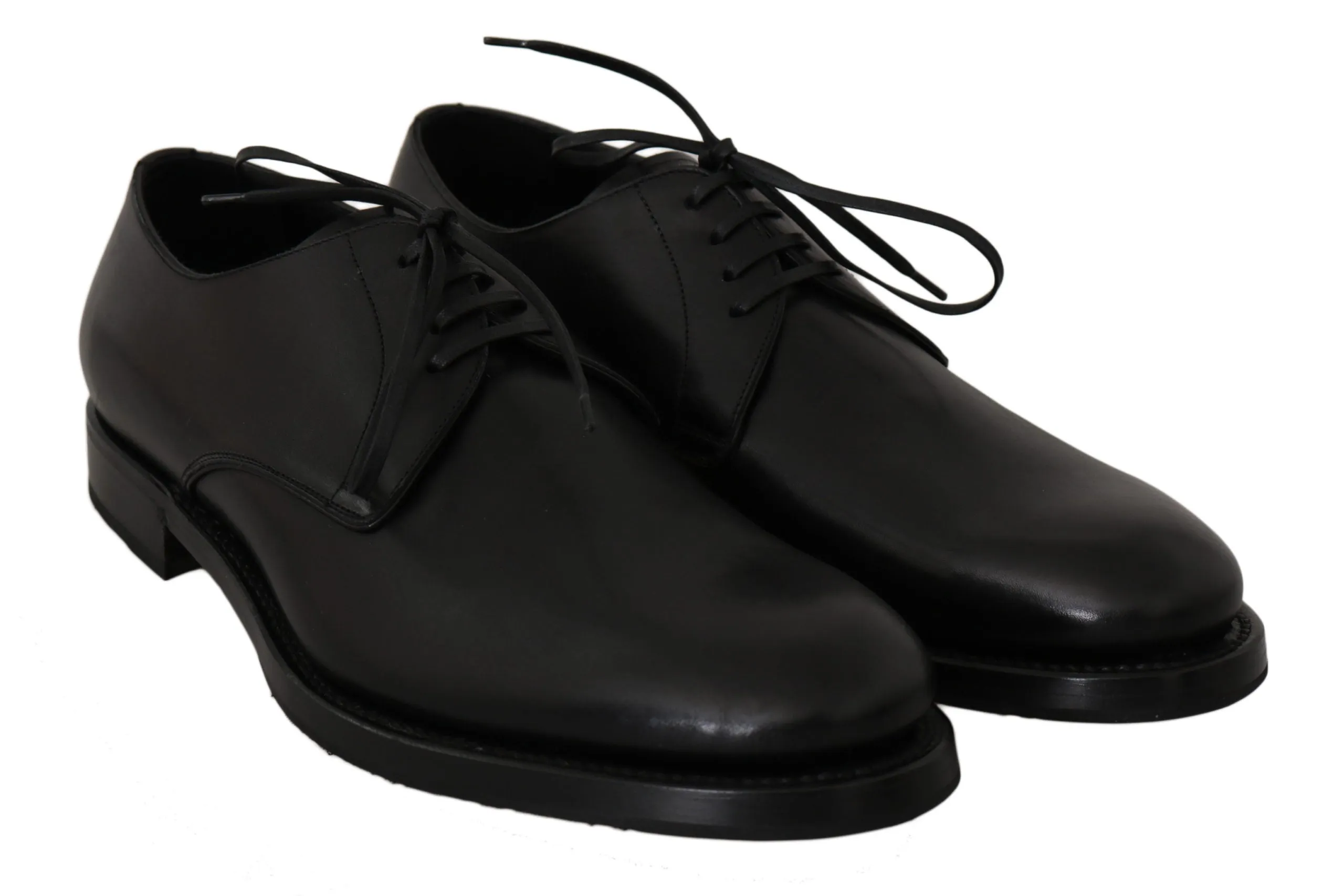 Elegant Black Leather Derby Dress Shoes sold by Louxly product image thumbnail 2