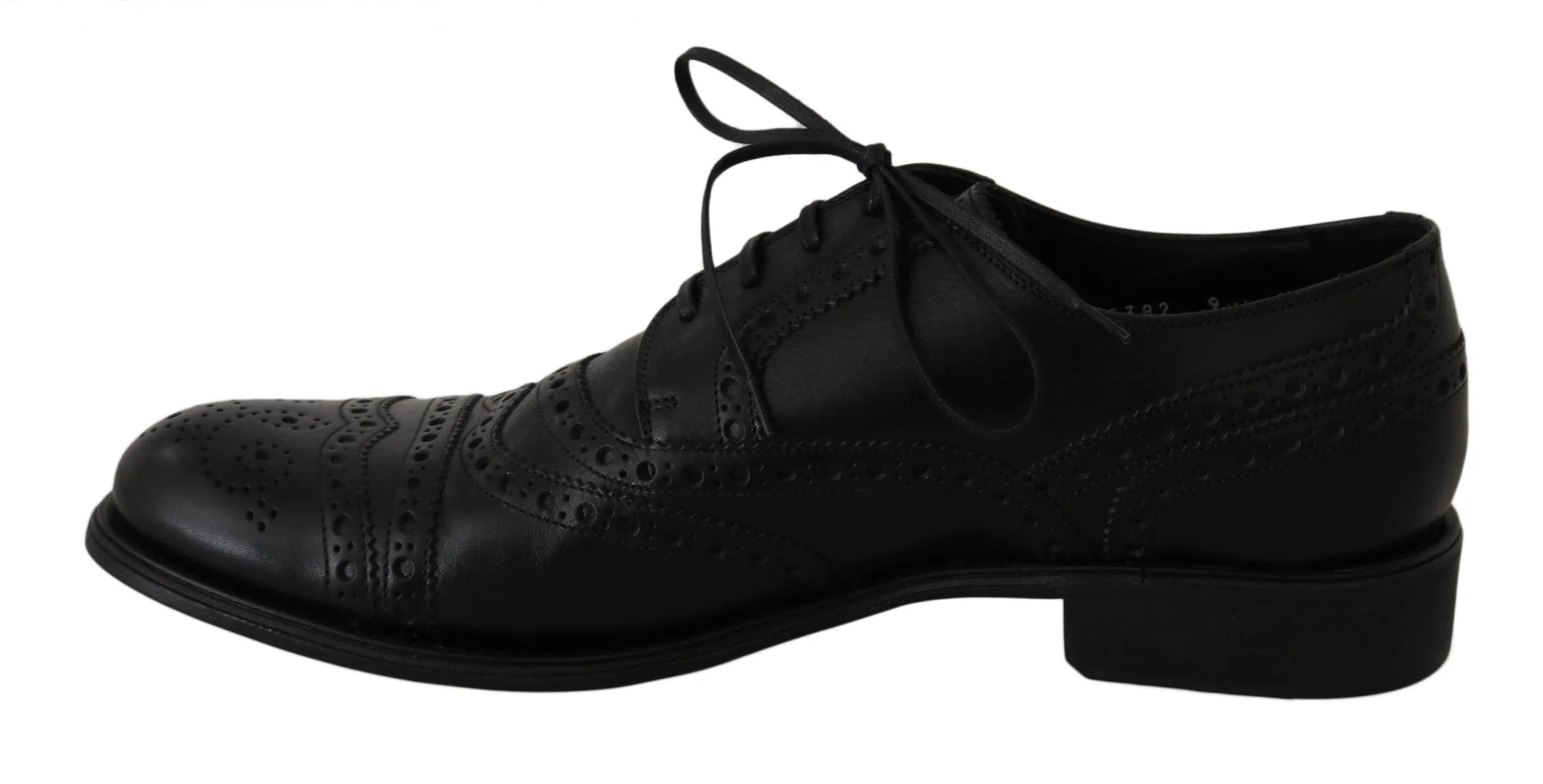 Elegant Black Leather Derby Wingtip Dress Shoes sold by Louxly product image thumbnail 4