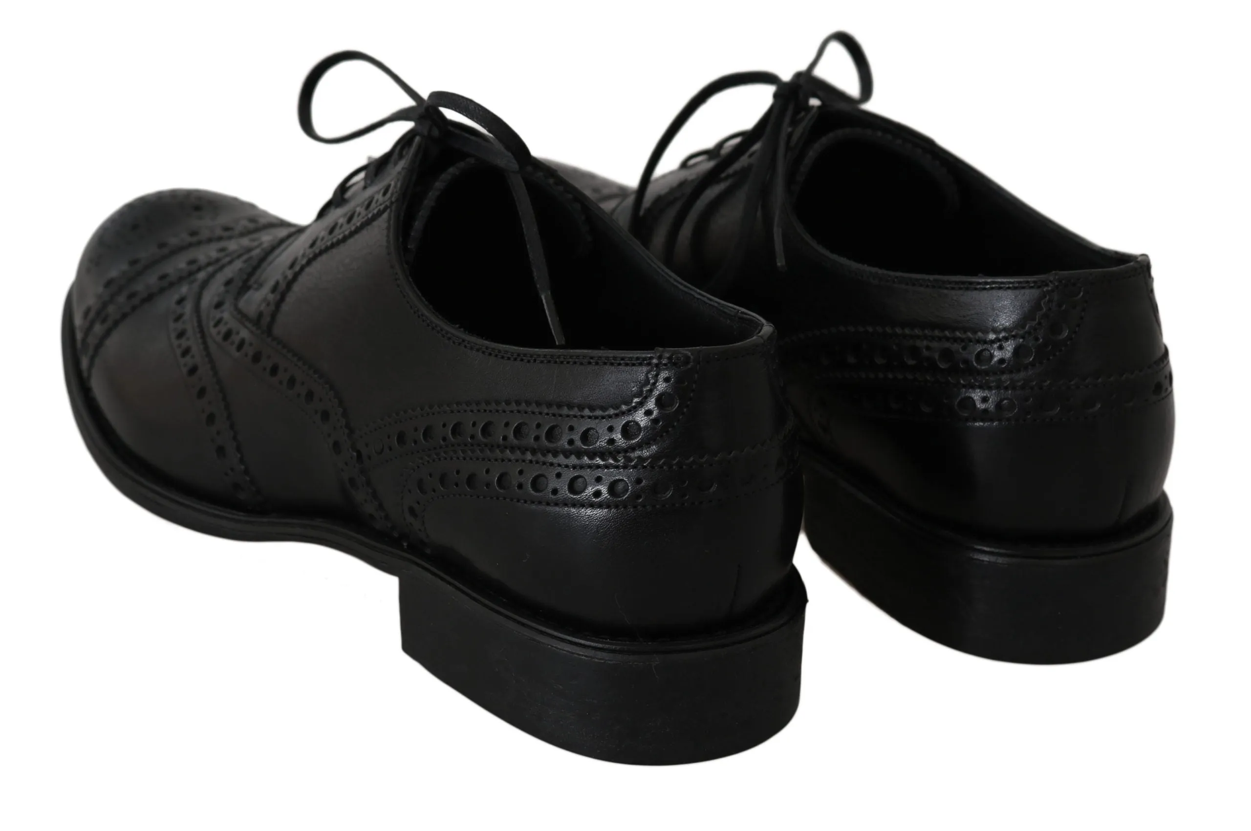 Elegant Black Leather Derby Wingtip Dress Shoes sold by Louxly product image thumbnail 3