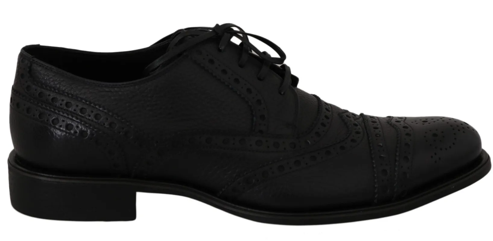 Elegant Dark Blue Wingtip Derby Dress Shoes sold by Louxly