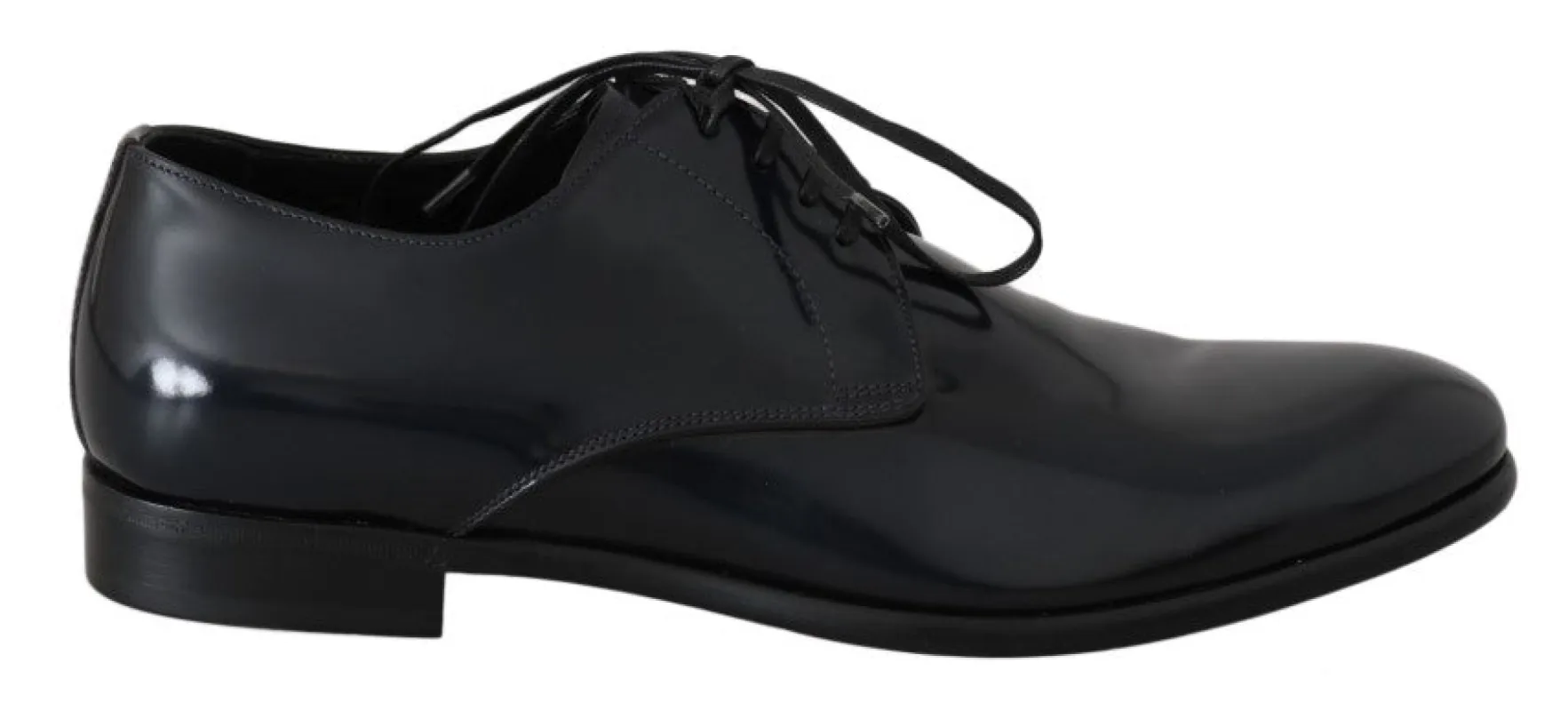 Elegant Dark Blue Leather Derby Shoes sold by Louxly