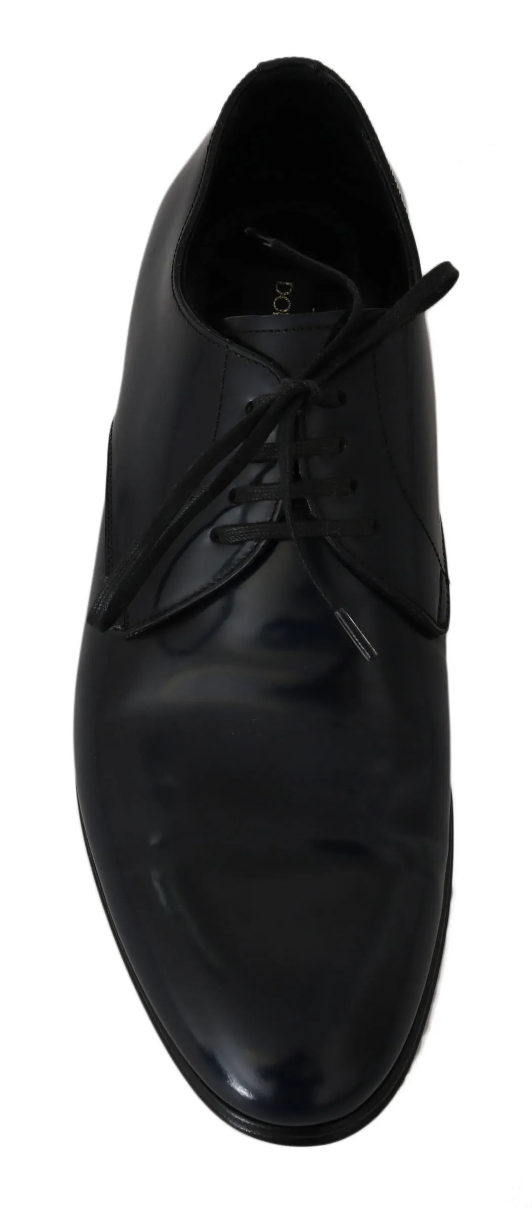 Elegant Dark Blue Leather Derby Dress Shoes sold by Louxly product image thumbnail 3
