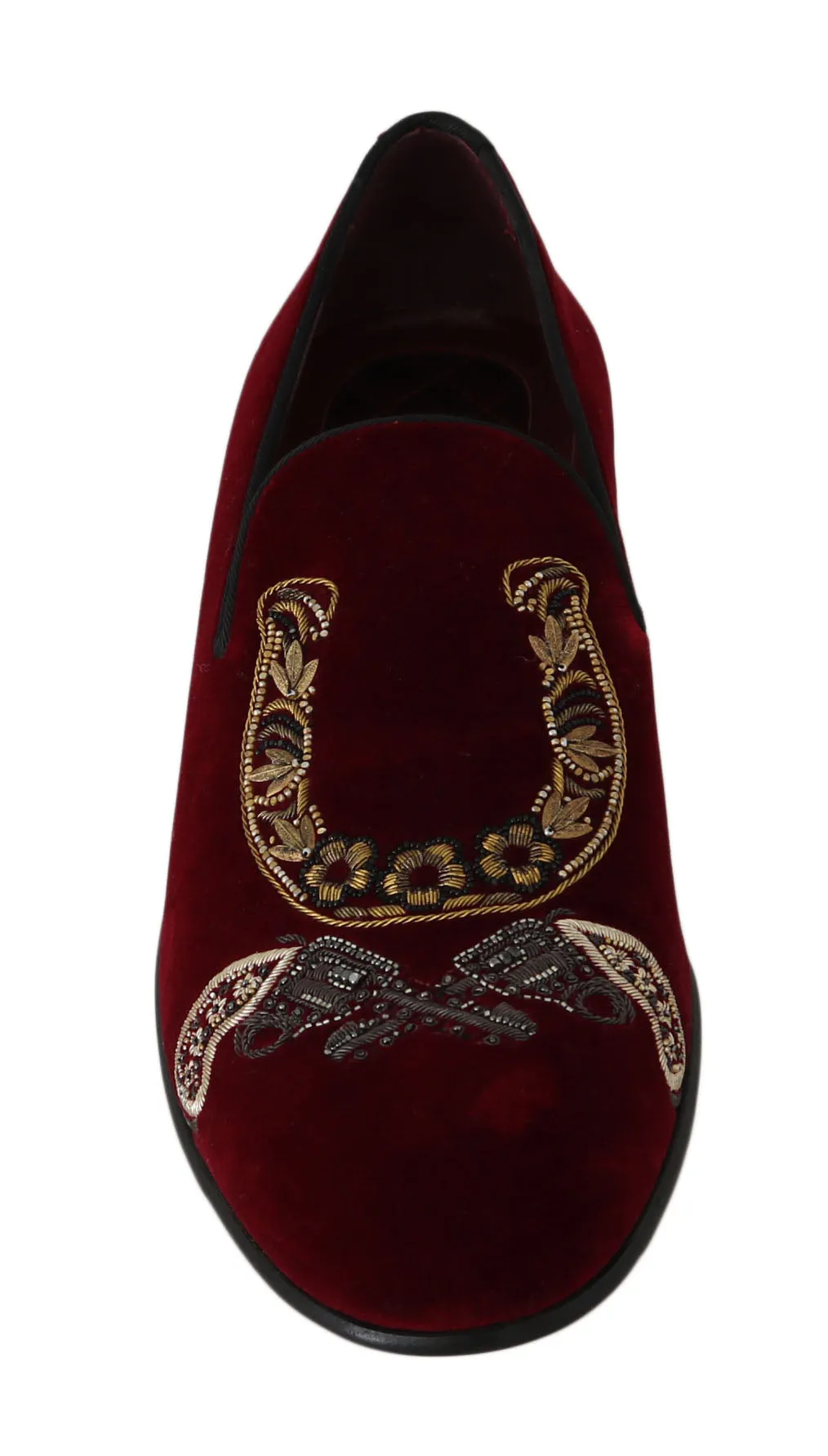 Bordeaux Velvet Sequined Men's Loafers sold by Louxly product image thumbnail 3