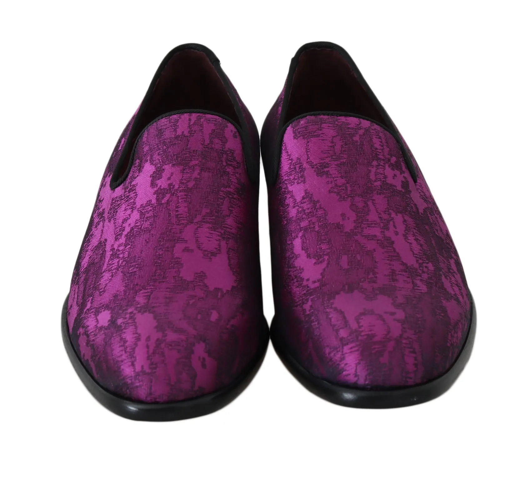 Elegant Silk-Wool Blend Loafers in Purple sold by Louxly