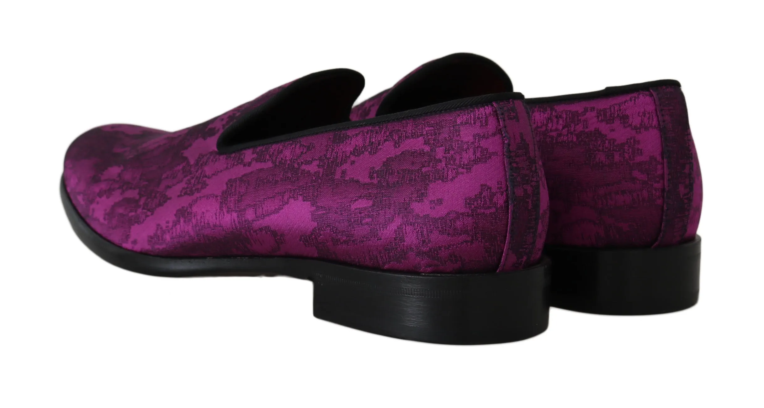 Elegant Silk-Wool Blend Loafers in Purple sold by Louxly product image thumbnail 2