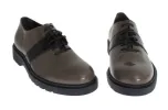 Elegant Gray Brown Leather Lace-up Shoes sold by Louxly