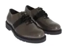 Elegant Gray Brown Leather Lace-up Shoes sold by Louxly