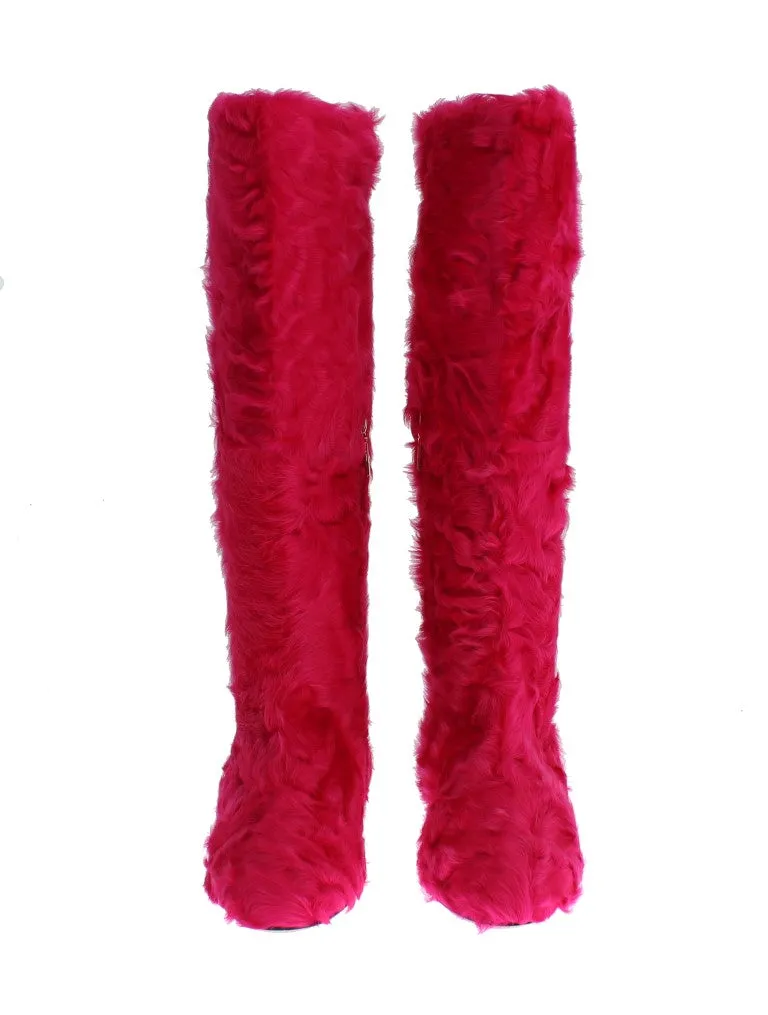 Elegant Pink Lambskin Fur Boots sold by Louxly product image thumbnail 2