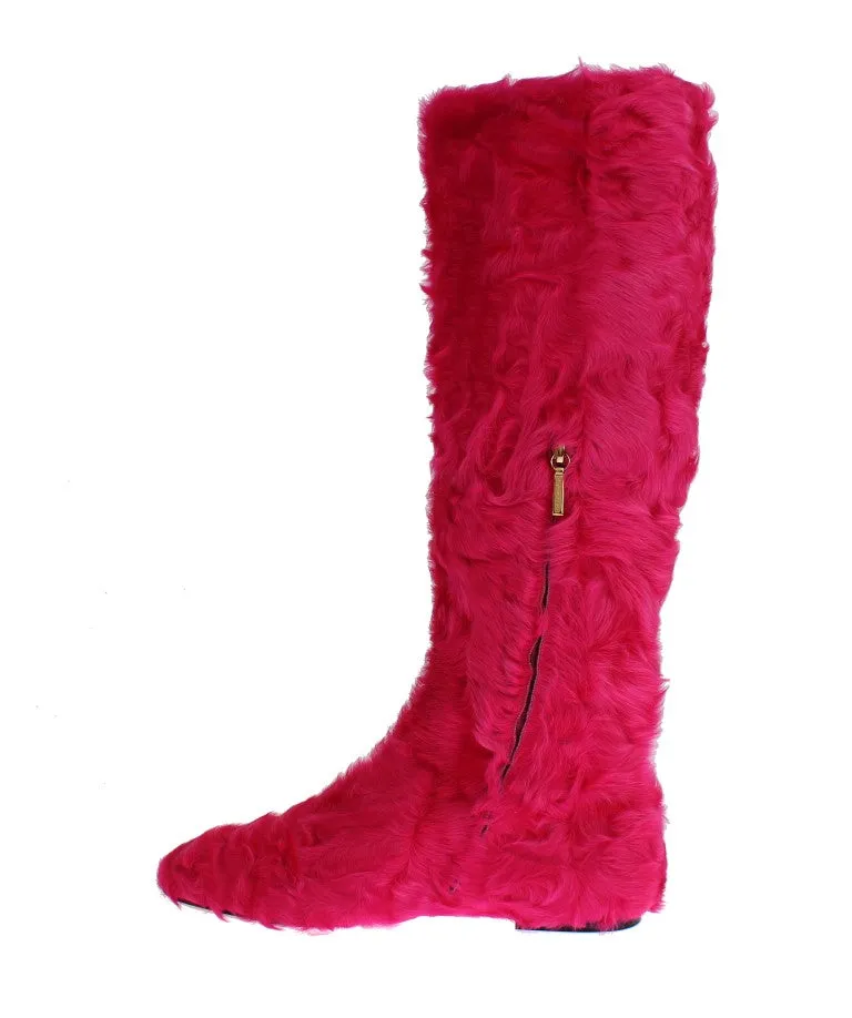 Elegant Pink Lambskin Fur Boots sold by Louxly product image thumbnail 5