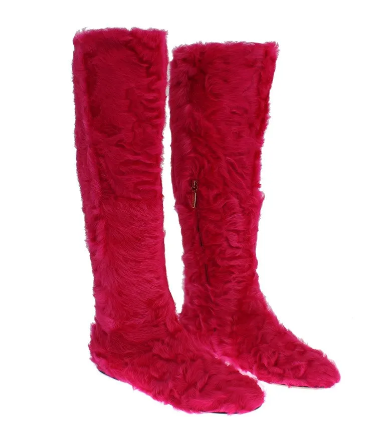 Elegant Pink Lambskin Fur Boots sold by Louxly product image thumbnail 3