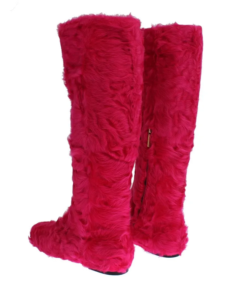Elegant Pink Lambskin Fur Boots sold by Louxly product image thumbnail 4