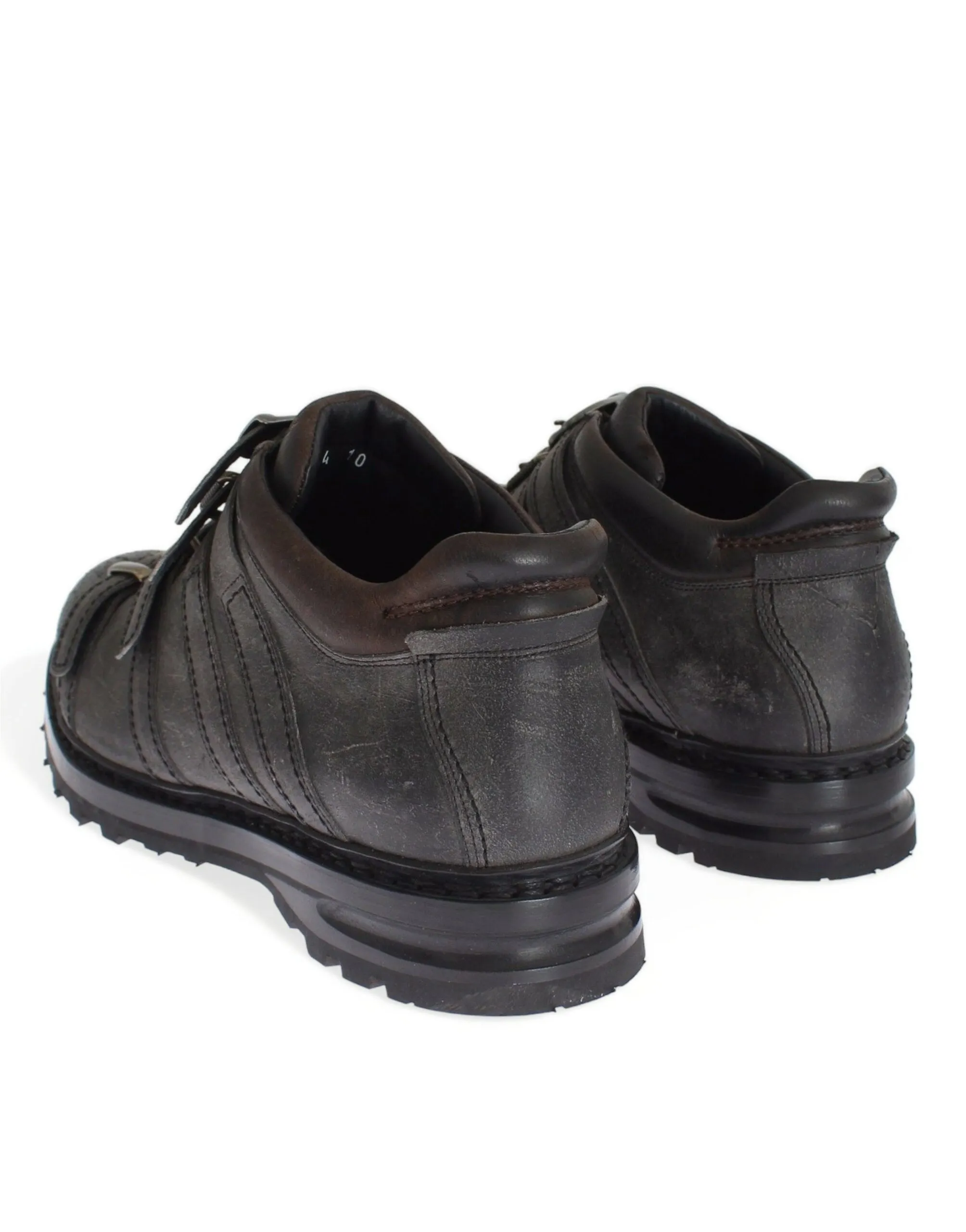 Elegant Gray Leather Ankle Boots sold by Louxly product image thumbnail 4